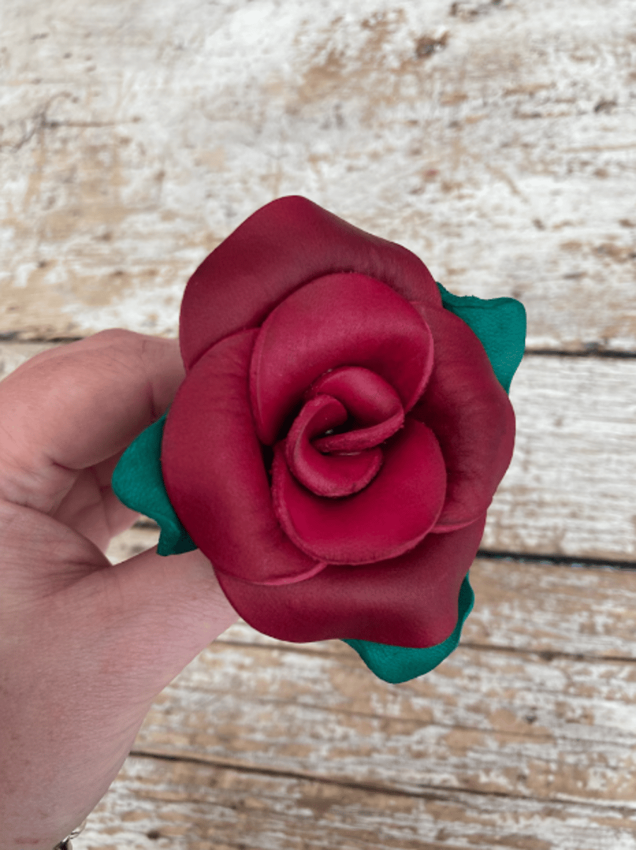 Leather Red Rose 3rd Wedding Anniversary Everlasting Flower Gift Love Keepsake 