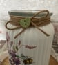 Ribbed Glass Vase. Sweet Pea. Bee. - Image 2