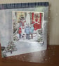 Christmas Card, Snowman And Children (X82) REDUCED TO CLEAR