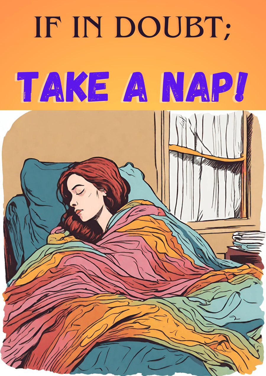 Funny wall art - Take a nap!