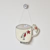 'Hot Chocolate Mug' - Hanging Decoration