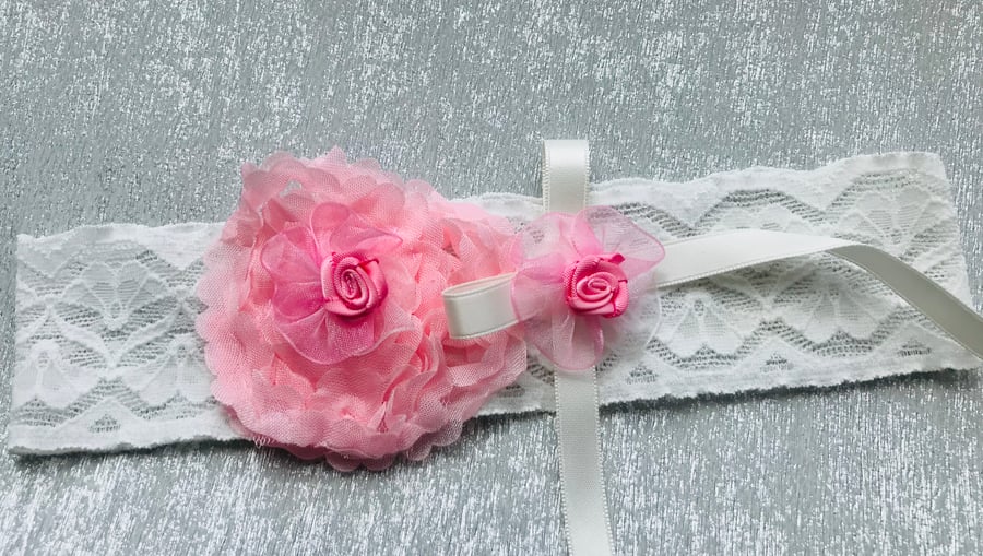 ESTELLE Pretty in Pink Wedding Garter