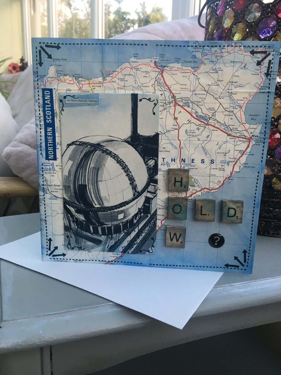 Road Map of northern Scotland How Old? birthday card