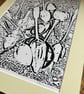 Monochrome Singular Print Eco Friendly Unique Gifts signed picture Spoons - Image 4