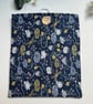 Handmade Padded Book Bag: Floral Dragonfly Book Cover, Book Protector - Image 2