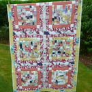 patchwork quilt lap quilt knee quilt bed runner homeware cot quilt knee blanket