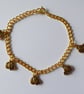 Golden Bracelet with 5 Pumpkin charms