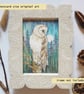 Small barn owl original art, original drawing, bird artwork, letterbox gift - Image 2