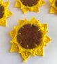 Sunflower brooch with micro crochet - Image 3