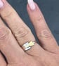 Arrow Ring, silver and gold ring, contemporary ring, simple modern ring, arrows, - Image 5