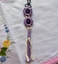 Handmade Macramé Fidget Flower Bag Charm Keyring