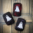 Handmade Ghost Felted Soap, gothic spooky Halloween gift for friend