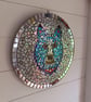 Mosaic Winter Wolf Wallart - Image 2