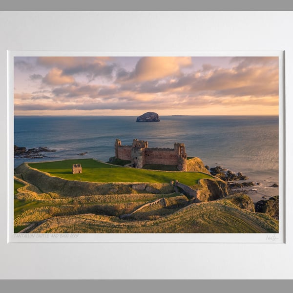 Tantallon Castle & Bass Rock Scotland - A3 (50x40cm) Unframed Print