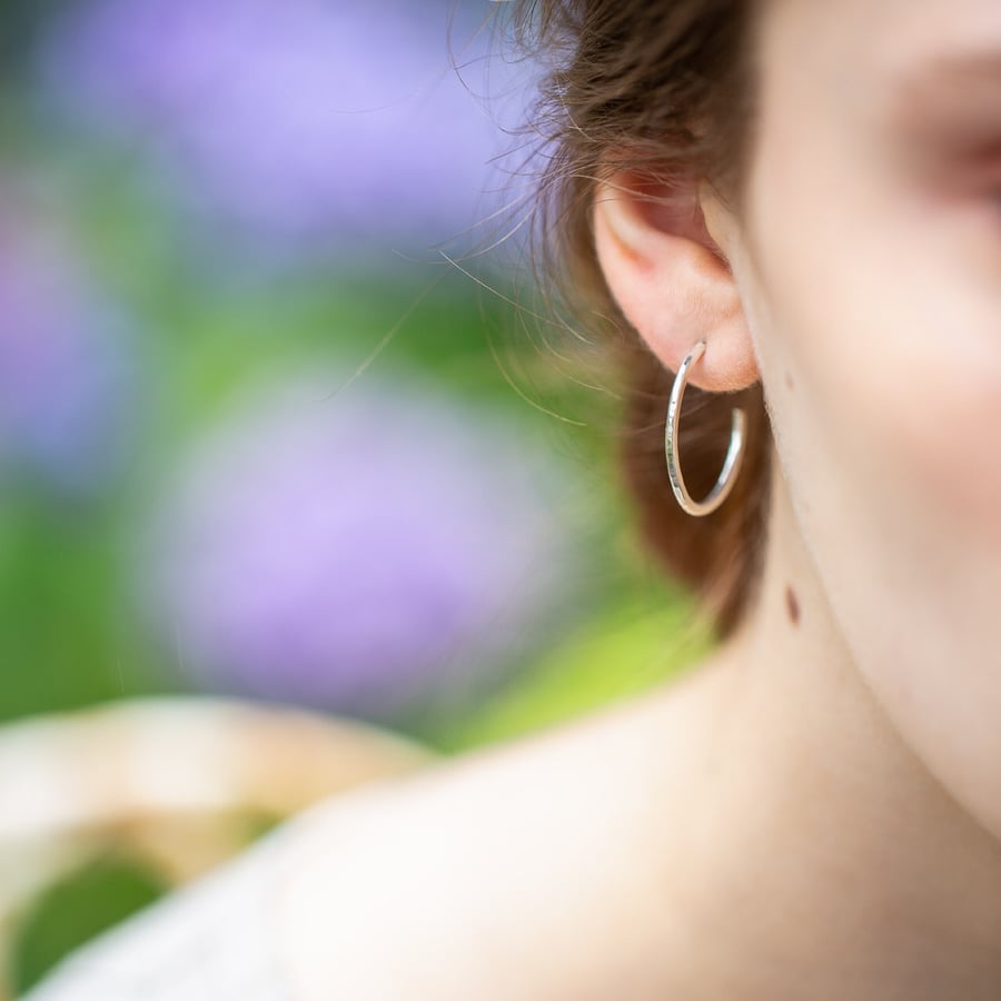 Sterling Silver Hoop Earrings - Handmade Jewellery