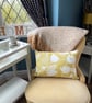 SALE - Scandi Flowers Cushion in Mustard and White - Image 7
