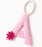 Personalised Floral Initial Door Sign - Padded Nursery Fabric Letter  - Image 1