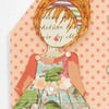 Handmade Doll Card, Emma in Autumn Colours