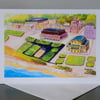 Swansea Bay Campus, Swansea University, Size A5, Blank for own message.