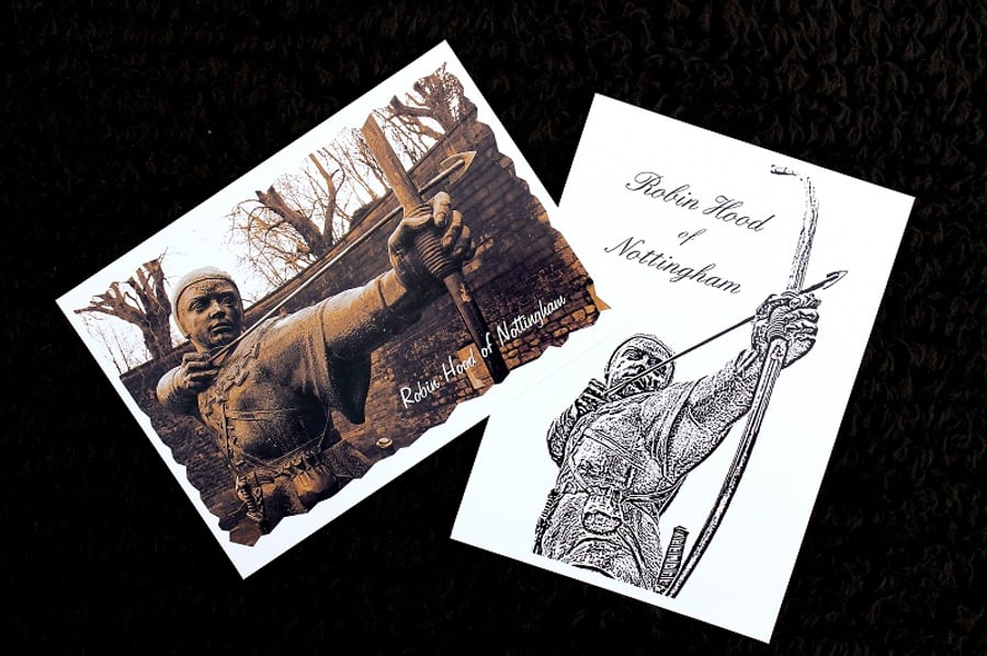 Robin Hood of Nottingham Pack of 2 Postcards