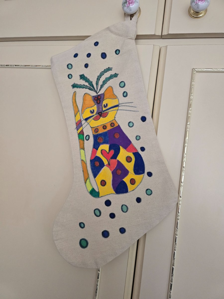 Fairy Cat Christmas Stocking 