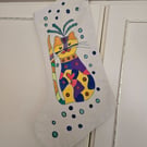 Fairy Cat Christmas Stocking 