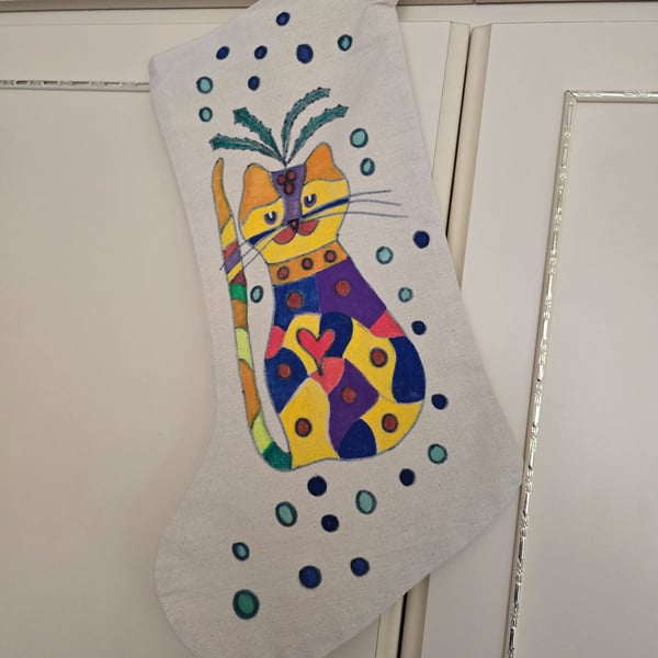 Fairy Cat Christmas Stocking 