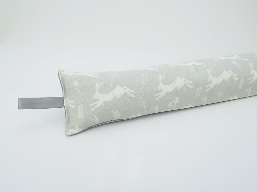 Draught Excluder Grey Hare linen fabric heavy weight 1.9kg