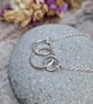Sterling Silver Three Circle Interlocking Necklace - JBJ2048 - Image 7