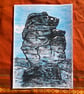 Big Rock, 2-colour risograph print  - Image 5