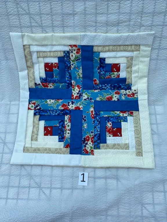 A Different Style of Cushion Cover. Isle of Man Patchwork. Manx Quilting