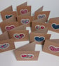 Liberty Fabric Heart Handmade Card