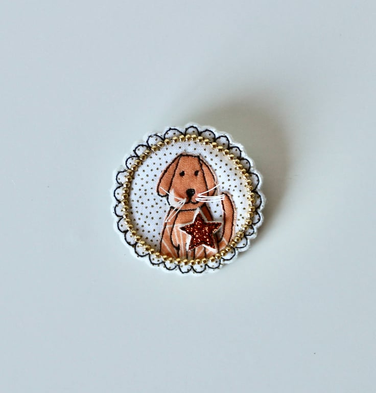 'Doggy 3' - Handmade Brooch
