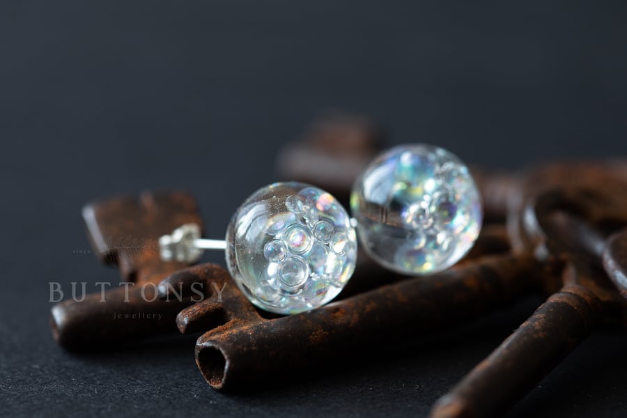 Bubble Globe Stud Earrings Faerie Earrings Gifts for Her Bubble Earrings Fairyta