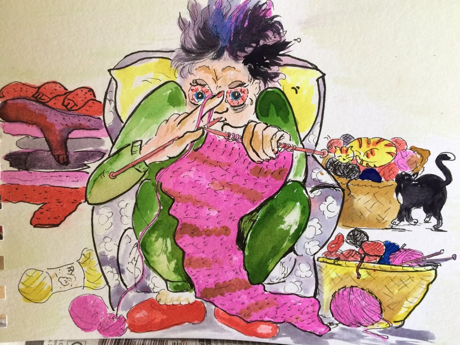 Original Art -One More Stitch