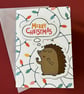 Pack of 6 Merry Christmas hedgehog cards. Festive hedgehog cards. - Image 8