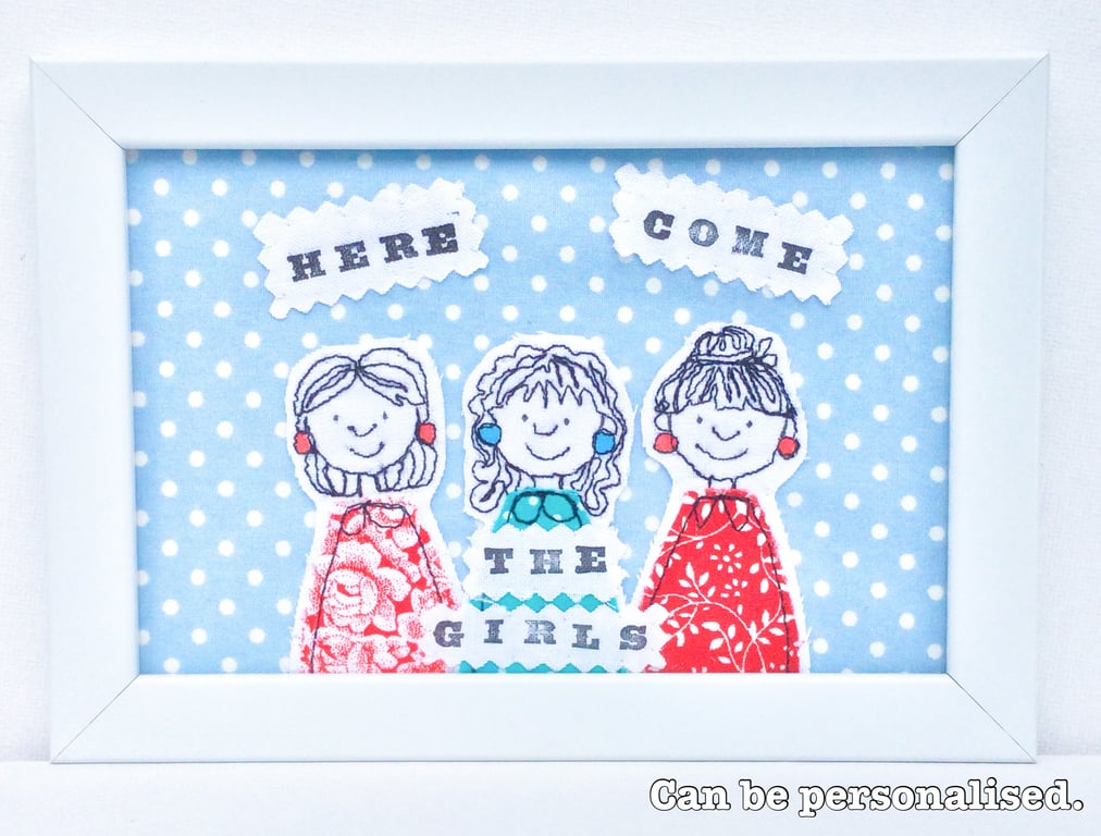 Little people portraits. “Here come the girls”