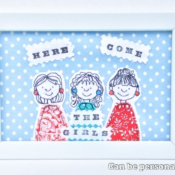 Little people portraits. “Here come the girls”