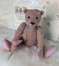 Camelia, a beautiful mohair teddy bear, OOAK