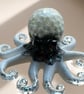 Handmade Resin Octopus Ornament – Pearl Bead Octopus Sculpture 