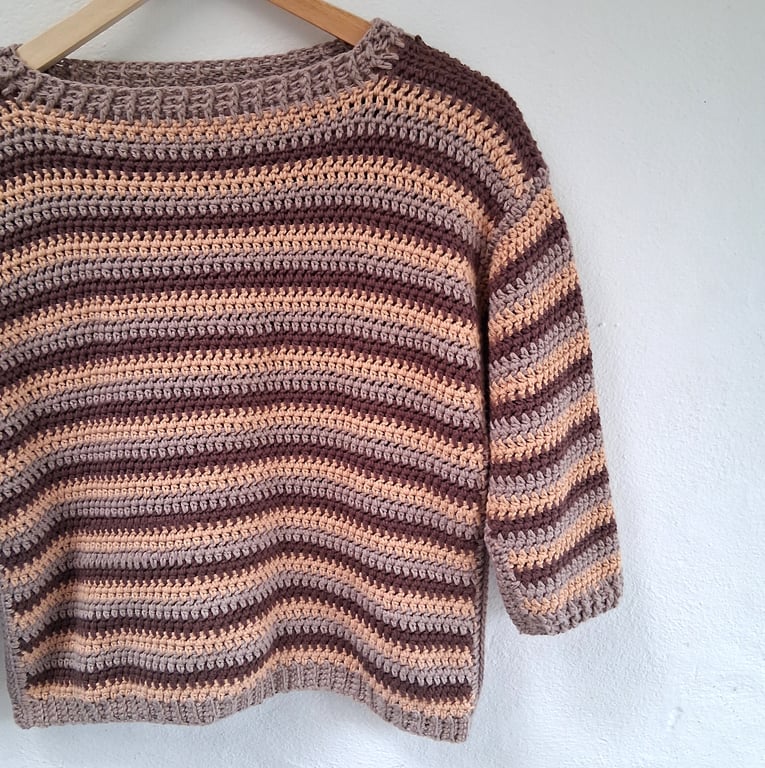 Crochet Pattern - Brambling Jumper - Sweater for Children Age 2-11 years - PDF 