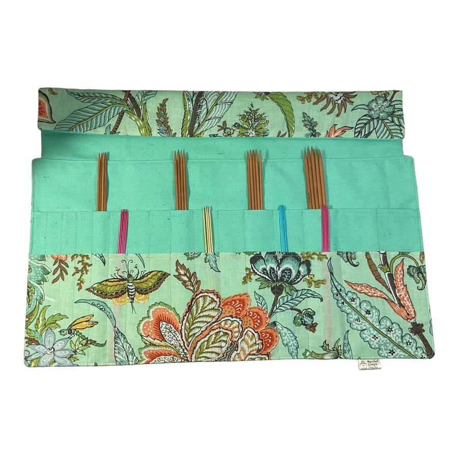 Double pointed case, floral DPN Case, knitting needle case, crochet hook case, k