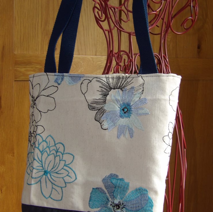 Tote bag fully lined pretty colours - Folksy