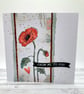 Red Poppy Card - handcrafted - thinking of you, all occasions, blank inside - Image 3