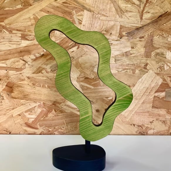 "Sprout" - abstract wooden sculpture 