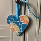 Available Now! Mosaic Hanging Heart, Heart Decor, Home Decor, Wall art