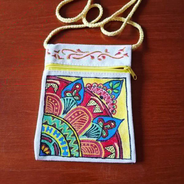 Originally Handpainted Crossbody Tote Bag 