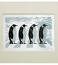 Penguins Linocut - Image 1