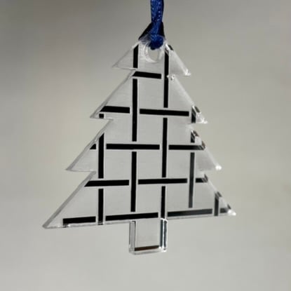 Silver mirrored tree - weave design