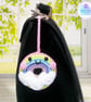 Crochet rainbow doughnut bag charm, rainbow decoration, rainbow gift, bag charm. - Image 9